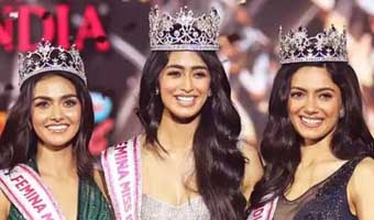 মিস ইন্ডিয়ার মুকুট সিনি শেঠির মাথায়
