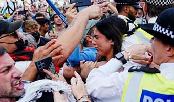 লন্ডনে প্যালেস্টাইন অ্যাকশন গ্রুপের বিক্ষোভ, ৪ শতাধিক গ্রেফতার