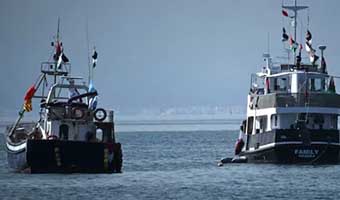 গাজার দিকে এগোচ্ছে সুমুদ ফ্লোটিলার ‘দ্য ম্যারিনেট’ জাহাজ